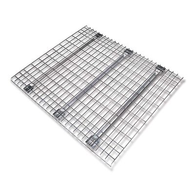 50 * 100mm Dây lưới Ván sàn thép Pallet Giá đỡ với 3 thanh hỗ trợ